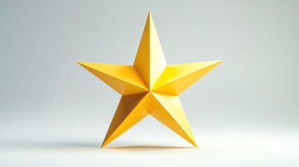 Obraz premium Golden star on white background.