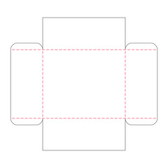 Box packaging die cut template design. 3d mock-up