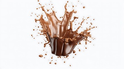Fototapeta premium Delicious Chocolate Liquid Splashing Dynamically