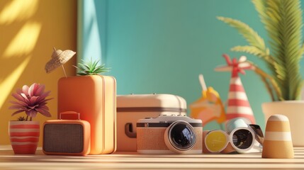 Summer vacation travel essentials.