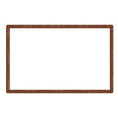 wooden picture frame PNG transparent mocha mousse color