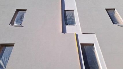 New residential building construction in Italy.