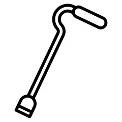 walking stick single icon 