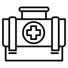 first aid kid single icon