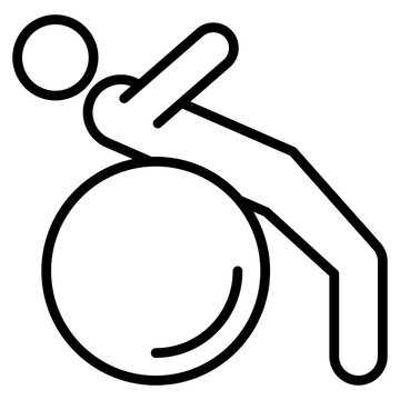 exercise ball single icon