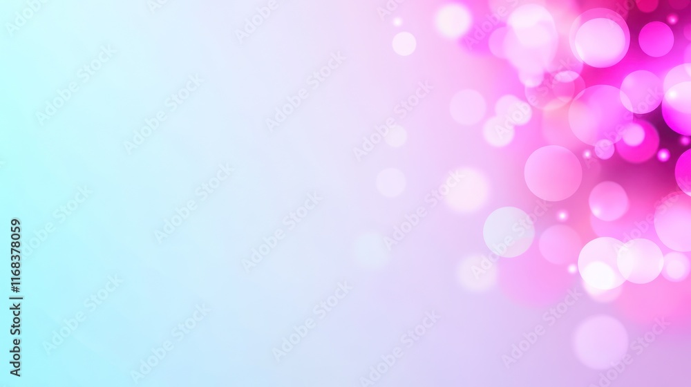 Poster soft gradient background with colorful bokeh effects.
