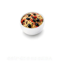 Bowl of Cereal Isolated on Transparent Background

