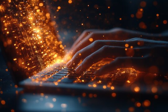 Business Analytics and Financial Performance Analysis with Holographic Data Visualization in Modern Office