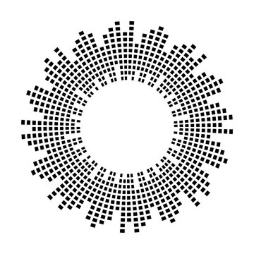 recommend clip art: Abstract equalizer music sound wave circle vector icon symbol. logo design, round line icon, circle item, elements background, illustration