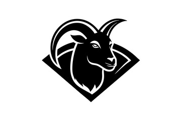 goat on a white background