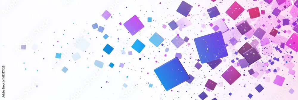 Poster abstract background with colorful squares. (4)