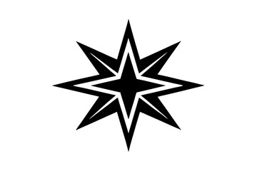 Obraz premium black and white star