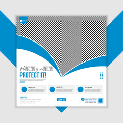 Professional medical healthcare service social media post template design.