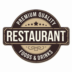 Premium Quality Restaurant Vintage Emblem Design