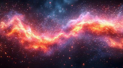 Fototapeta premium Slow Motion Explosion of Vibrant Fireworks in Dramatic Night Sky