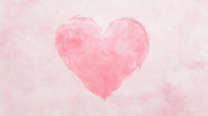 Fototapeta premium Vibrant Gradient Heart Line Art on Watercolor Background | Stunning Valentine's Day Illustration