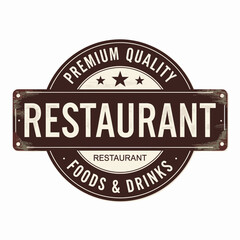 Fototapeta premium Premium Quality Restaurant Vintage Emblem Design