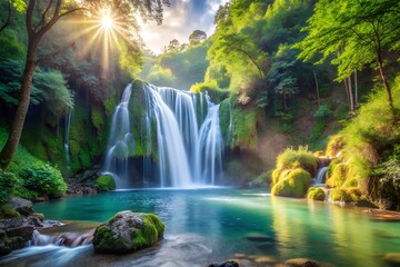 Obraz premium waterfall in the jungle