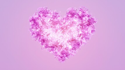 Fototapeta premium Radiant Floral Heart Silhouette - Ultra-Detailed Watercolor Petals Cinematic Image for Valentine Artwork Concept