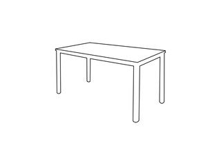 Table Design Vector Art Illustration