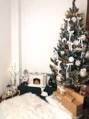 christmas tree in the room