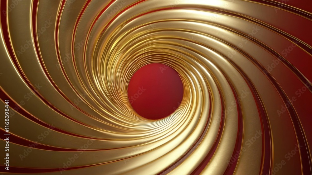 Poster a captivating swirl of golden and red hues, creating a dynamic and modern abstract design that draws