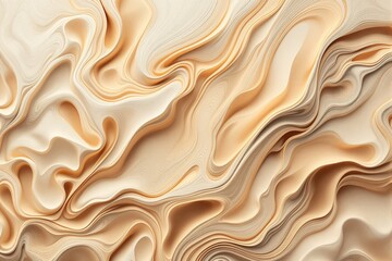 Abstract wavy layers in beige tones with organic texture.