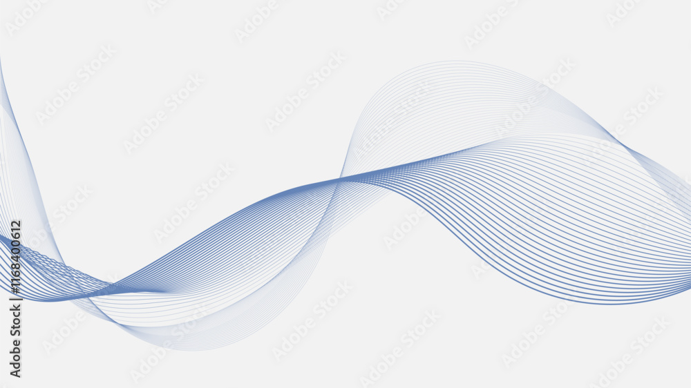 Aufkleber geometric curved lines in gradient forming dynamic futuristic abstract flow patterns