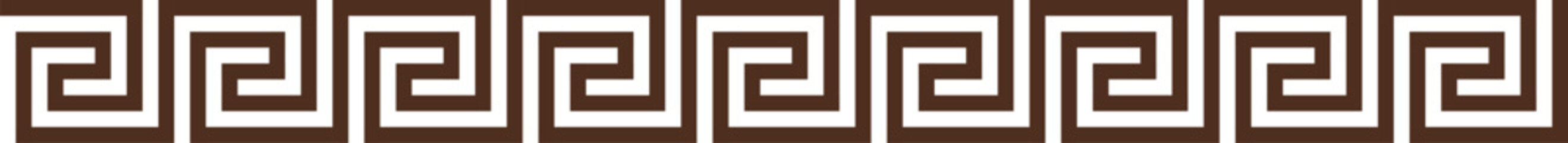 Greek key seamless border pattern collection. Decorative ancient meander, Greece ornament with repeated geometric motifs. Vector EPS10.