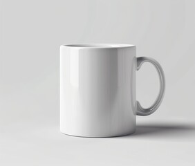 Obraz premium Plain white ceramic mug on white background. (2)