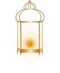 Set islamic golden lantern illustration