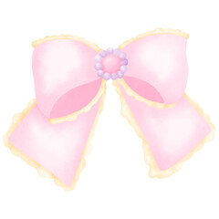 Watercolor Pink Ribbon Clipart Collection