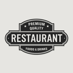 Fototapeta premium Premium Quality Restaurant Vintage Emblem Design