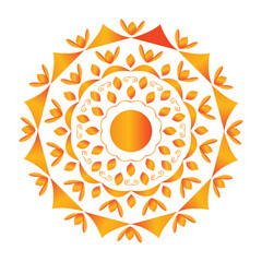 Abstract ornament with mandala design