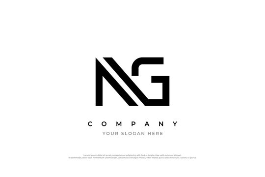 Letter NG Monogram Logo Design