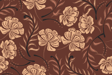 floral pattern in vector, suitable for fabric, clothing, covers, motifs, wallpaper, etc.	

