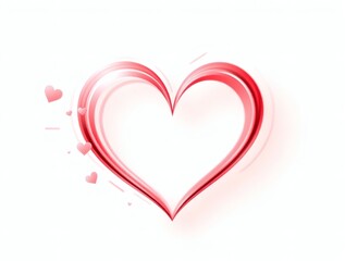 Swirling Red Heart: A Romantic Abstract Design