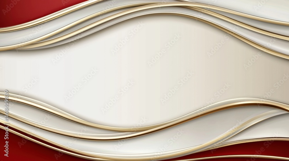 Poster elegant abstract background featuring smooth waves and flowing lines in a rich color palette, perfec