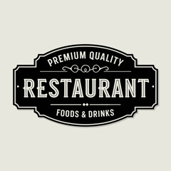 Obraz premium Premium Quality Restaurant Vintage Emblem Design