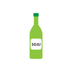 soju on white background