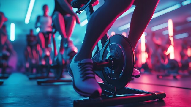 A Group Doing a Boot Camp Workout in an Intense Gym Setting,