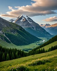 Fototapeta premium landscape in the morning