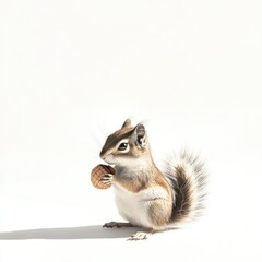 Obraz premium Chipmunk eating a nut