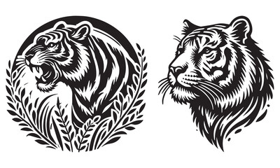 tiger head vector