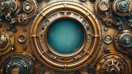 Steampunk Gear Mechanism: Intricate Clockwork Art
