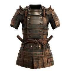 Fototapeta premium Authentic Samurai Armor Display for Cultural Appreciation on transparent background