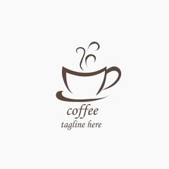 coffee cup icon logo design