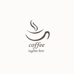 coffee cup icon logo design
