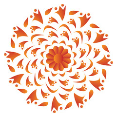 abstract floral background mandala art design