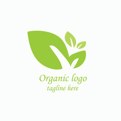 green eco organic logo design